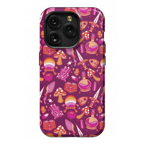 Lesbian Pride Witch Pattern Phone Case